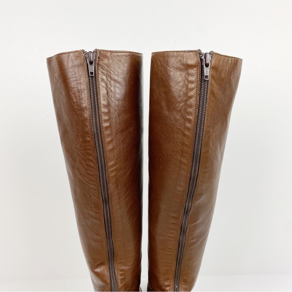 Brian Atwood Pointed Toe Knee High Leather Boots Size 9.5 - Picture 6 of 14